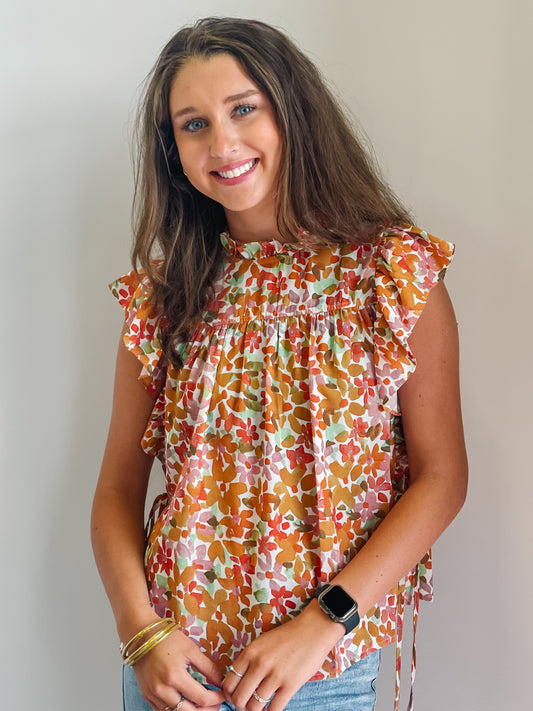 Mirabel Floral Ruffle Top