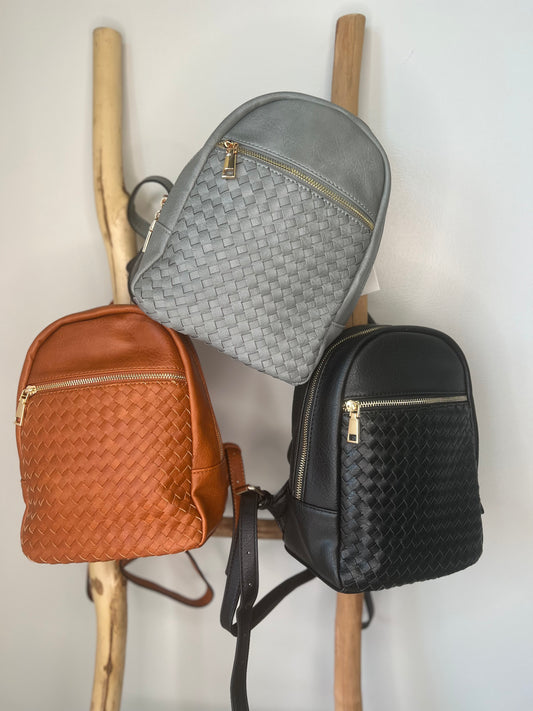 Quilted Zipper Backpack