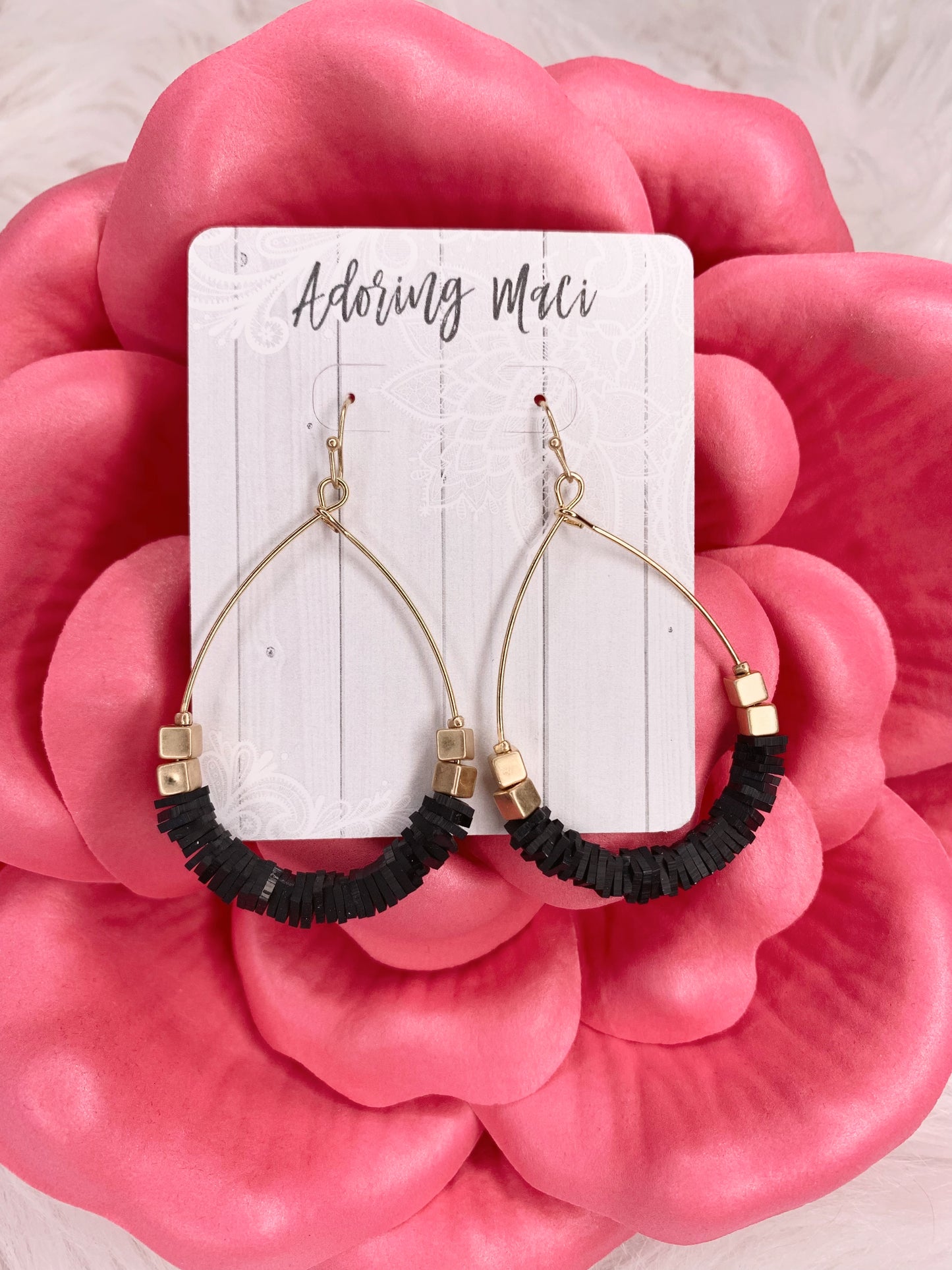 Remora Rubber Shell Teardrop Earrings