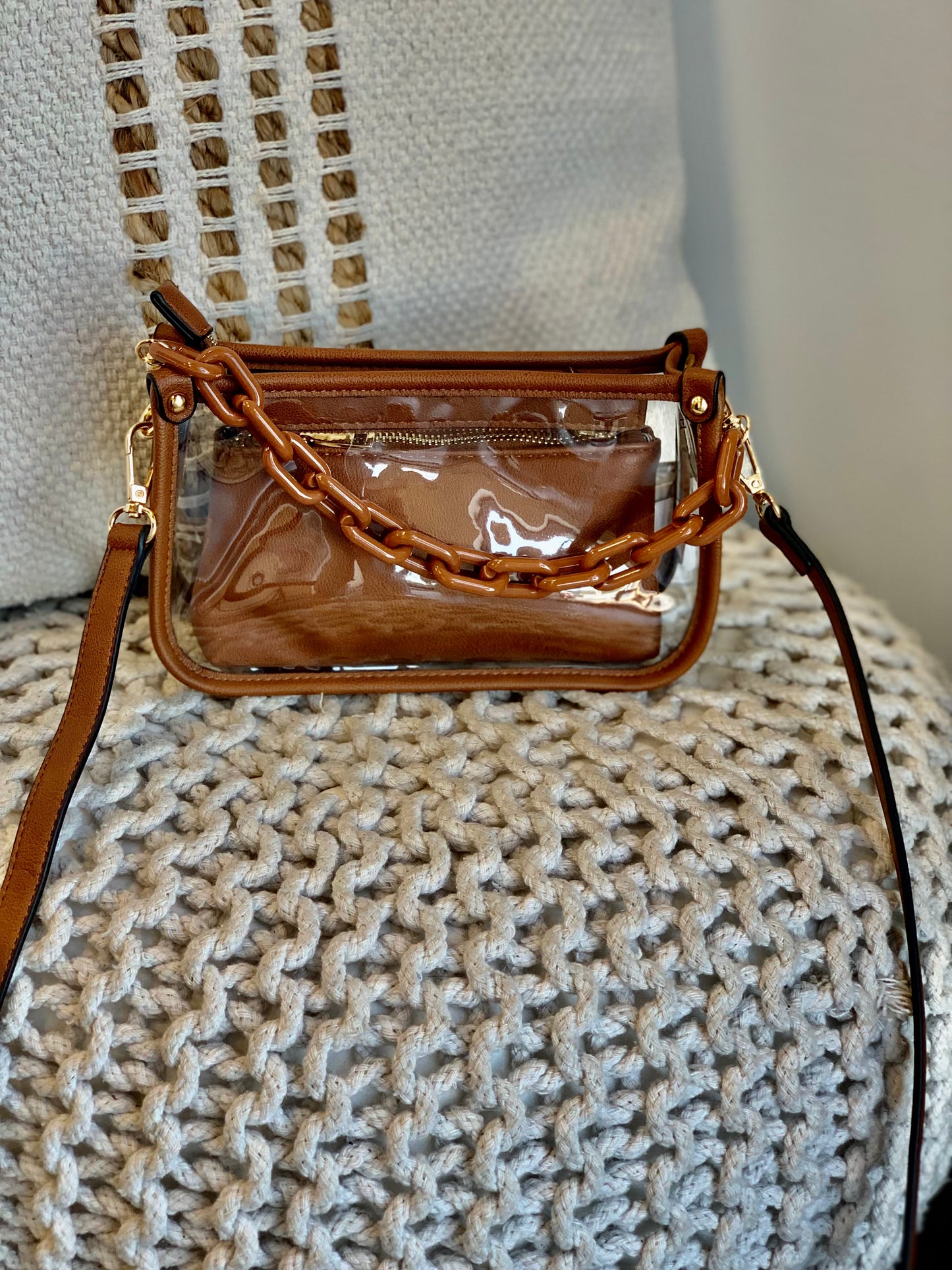 Jessica Clear Purse With Small Removable Interior Bag
