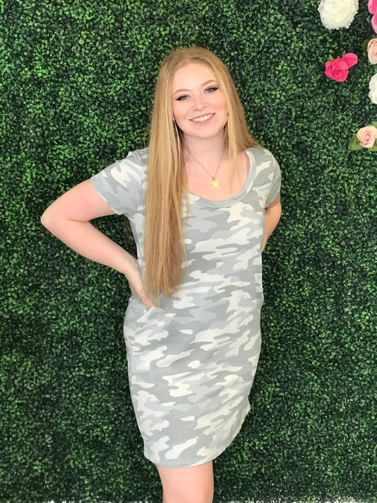Payton Camo Tee Dress