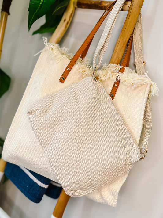 Madison Handwoven Fringe Tote