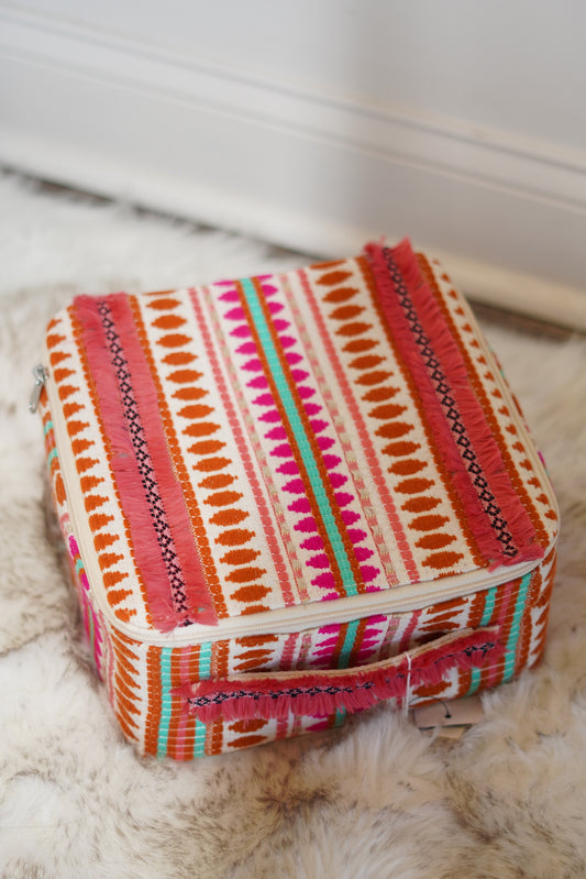 Fiaona Aztec Print Makeup Tote