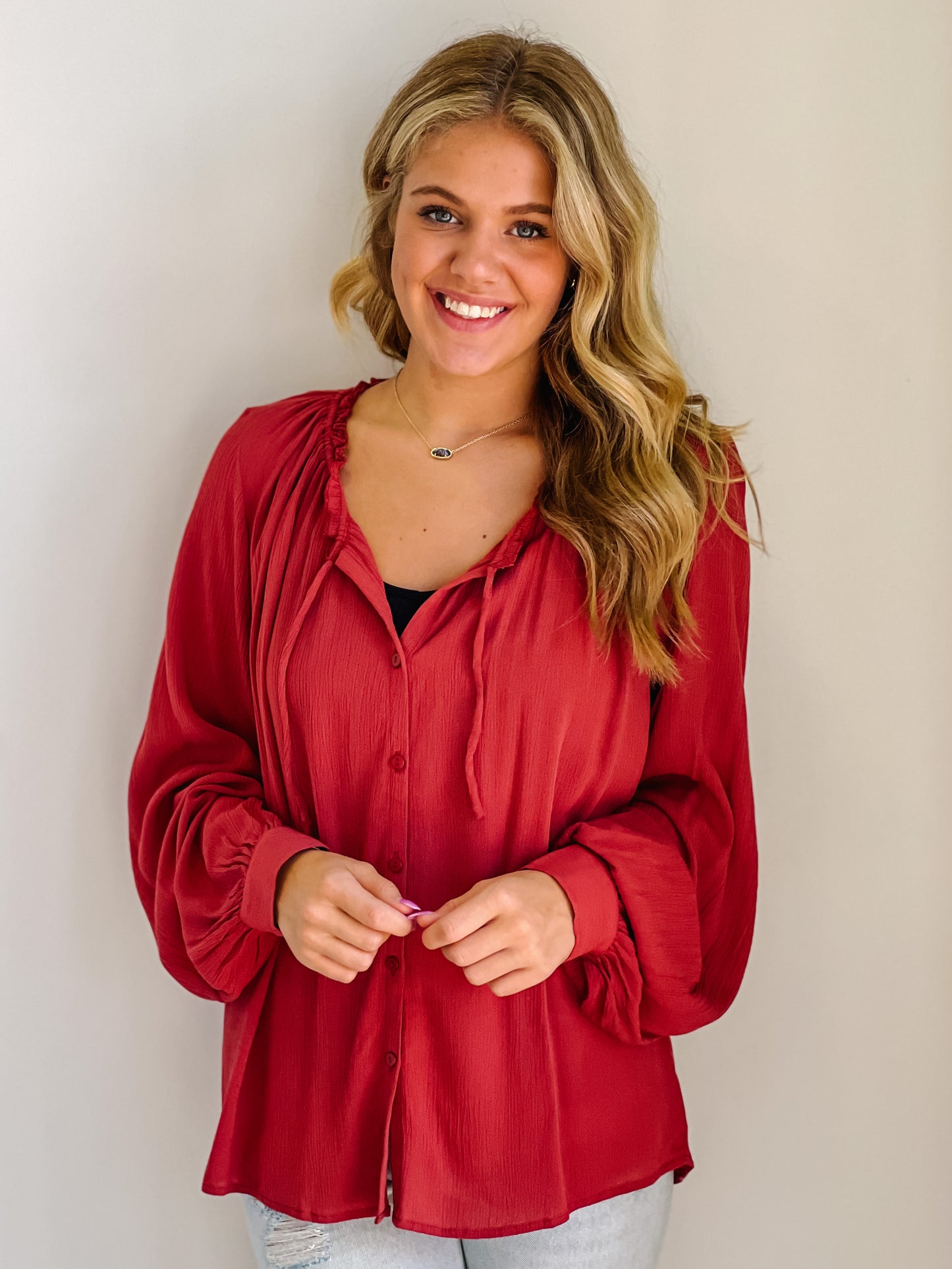 Adella Top Rouge