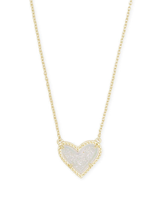 Kendra Scott Ari Drusy Heart Pendant Necklace