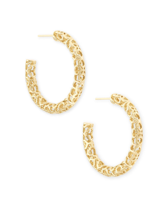 Kendra Scott Maggie Small Filigree Hoop Earrings