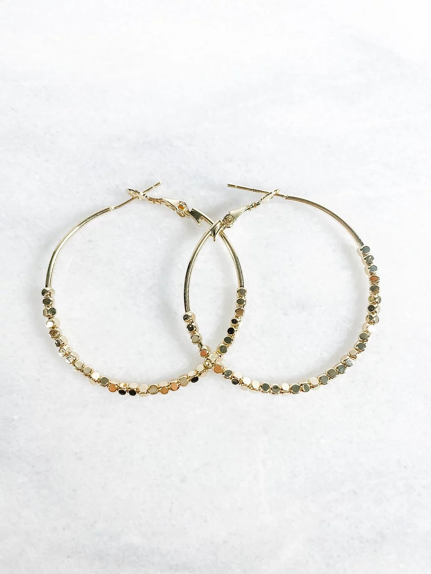 Seed Bead Hoop Earrings