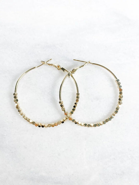 Seed Bead Hoop Earrings