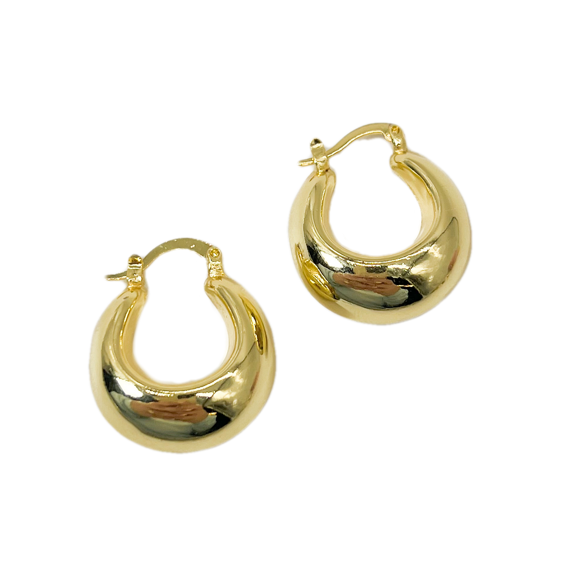 Tear Drop Gold Hoops