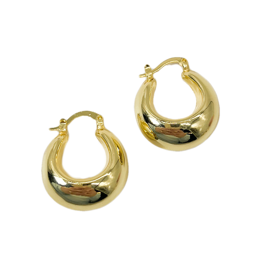 Tear Drop Gold Hoops