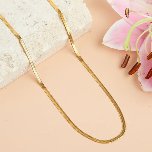 gold snake chain necklace