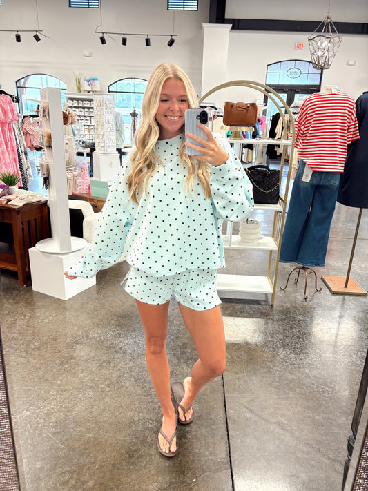 Bluebell Polka Dot Top