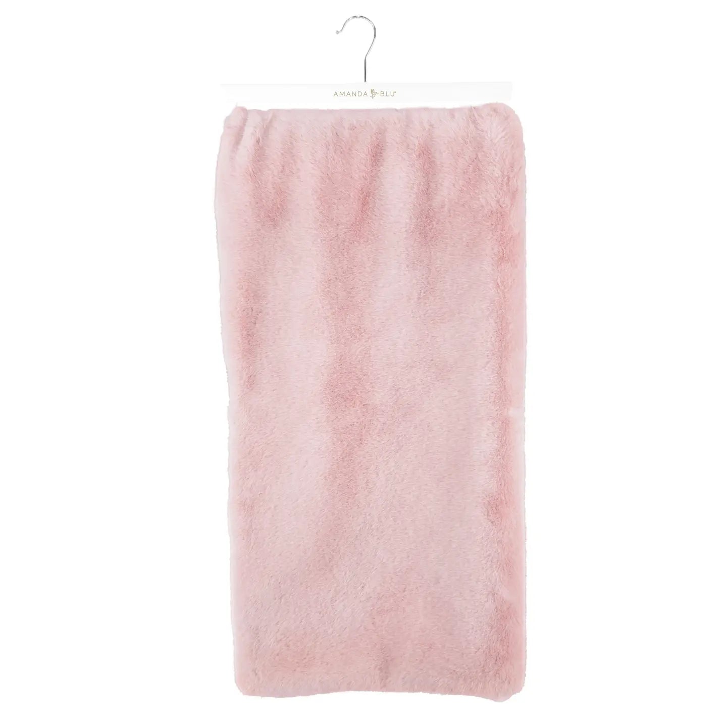 Amanda Blu Blush Fireside Faux Fur Throw Blanket