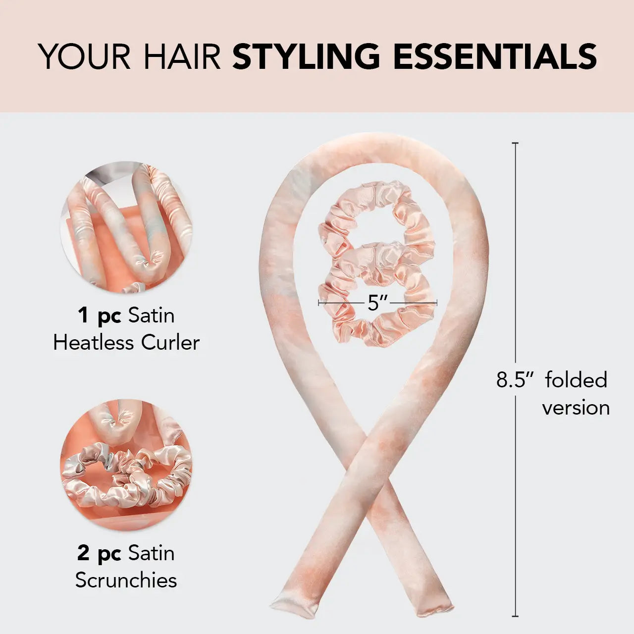 pink heatless curls 