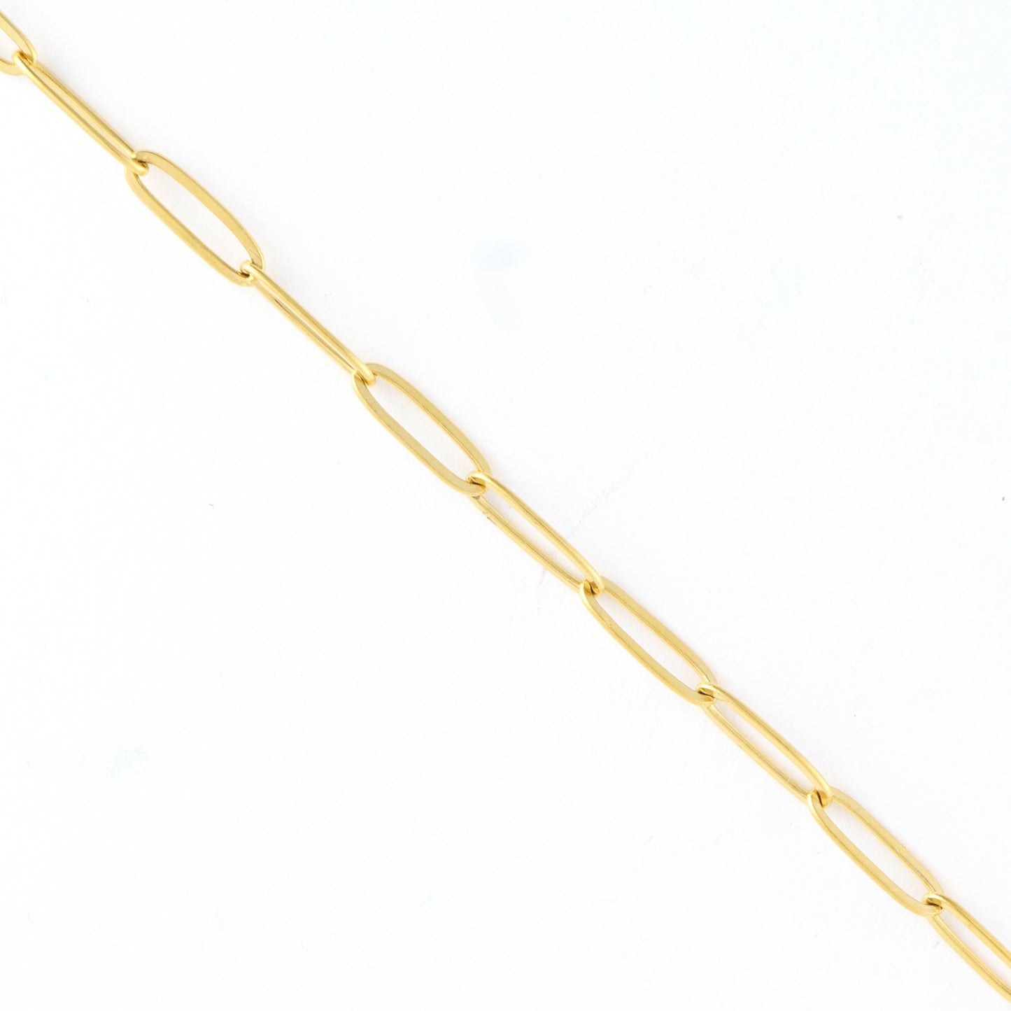 Gold Paper Clip Chain Necklace 18"