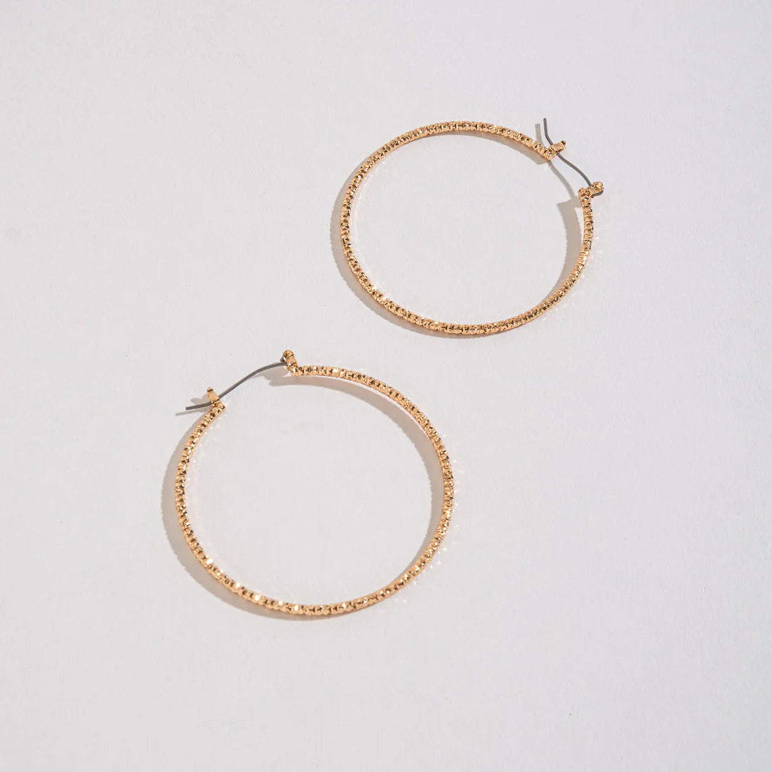 textured gold hoops