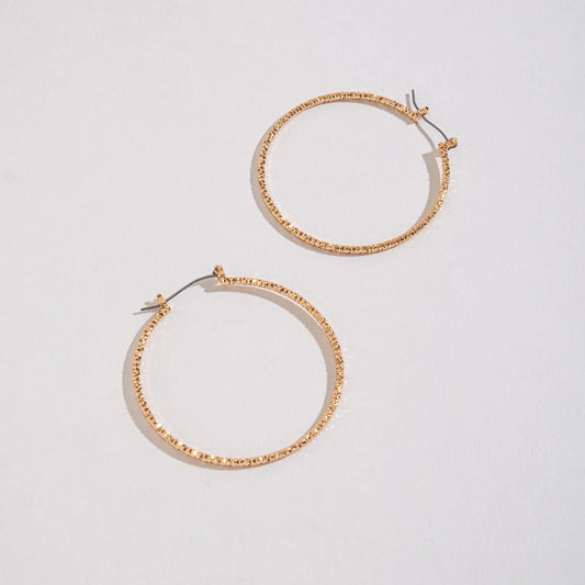 textured gold hoops