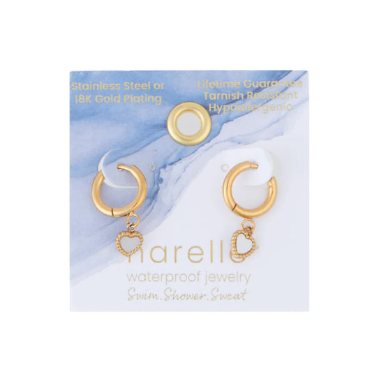 Heart Huggie Hoop Earrings