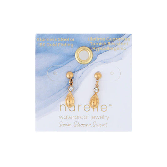 Teardrop Dangle Stud Earrings