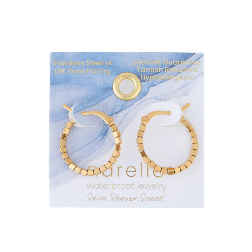 Square Beaded Hoop Earrings