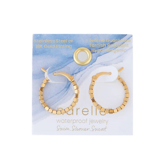 Square Beaded Hoop Earrings