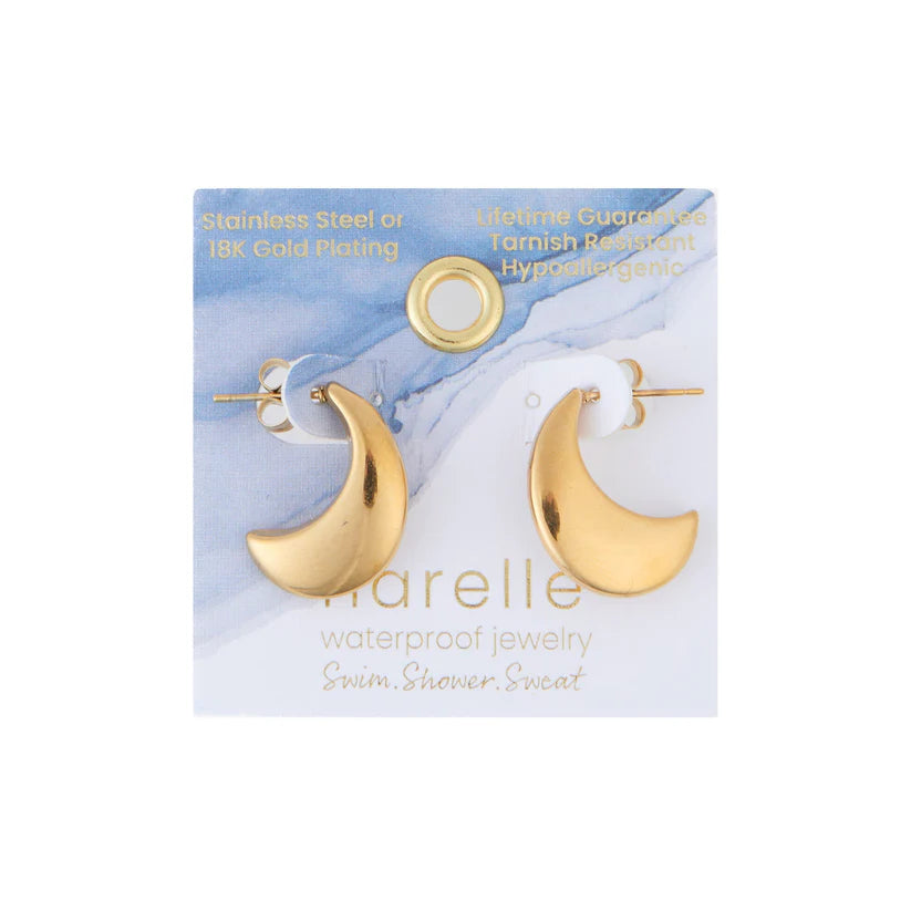 Half Moon Stud Earrings