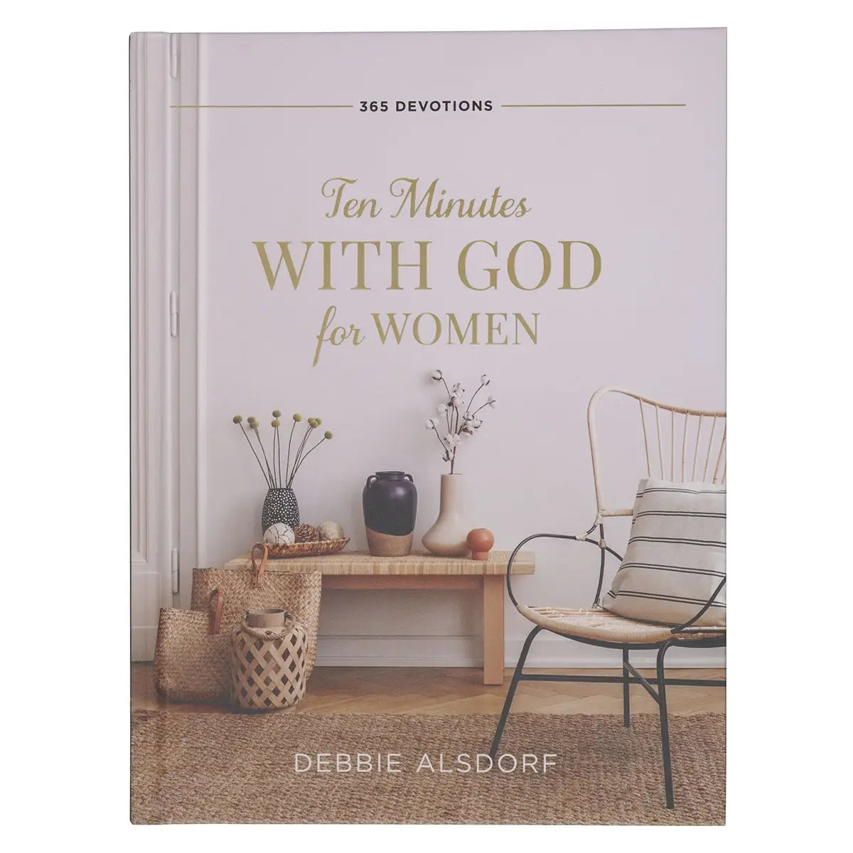 Minimalistic home cover design, Gold-foiled title, Hardcover,  Two-color interior, Satin ribbon marker, 392 gilt-edged pages, 365 devotions