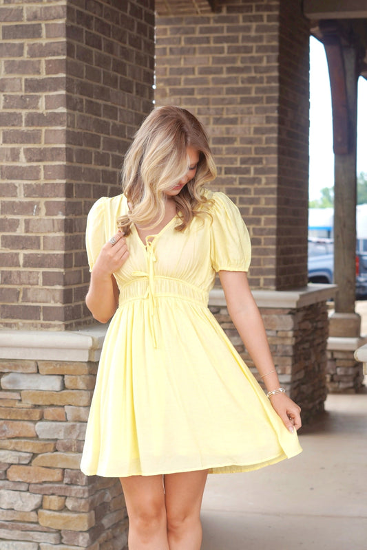 Sweet Summer Puff Sleeve Dress
