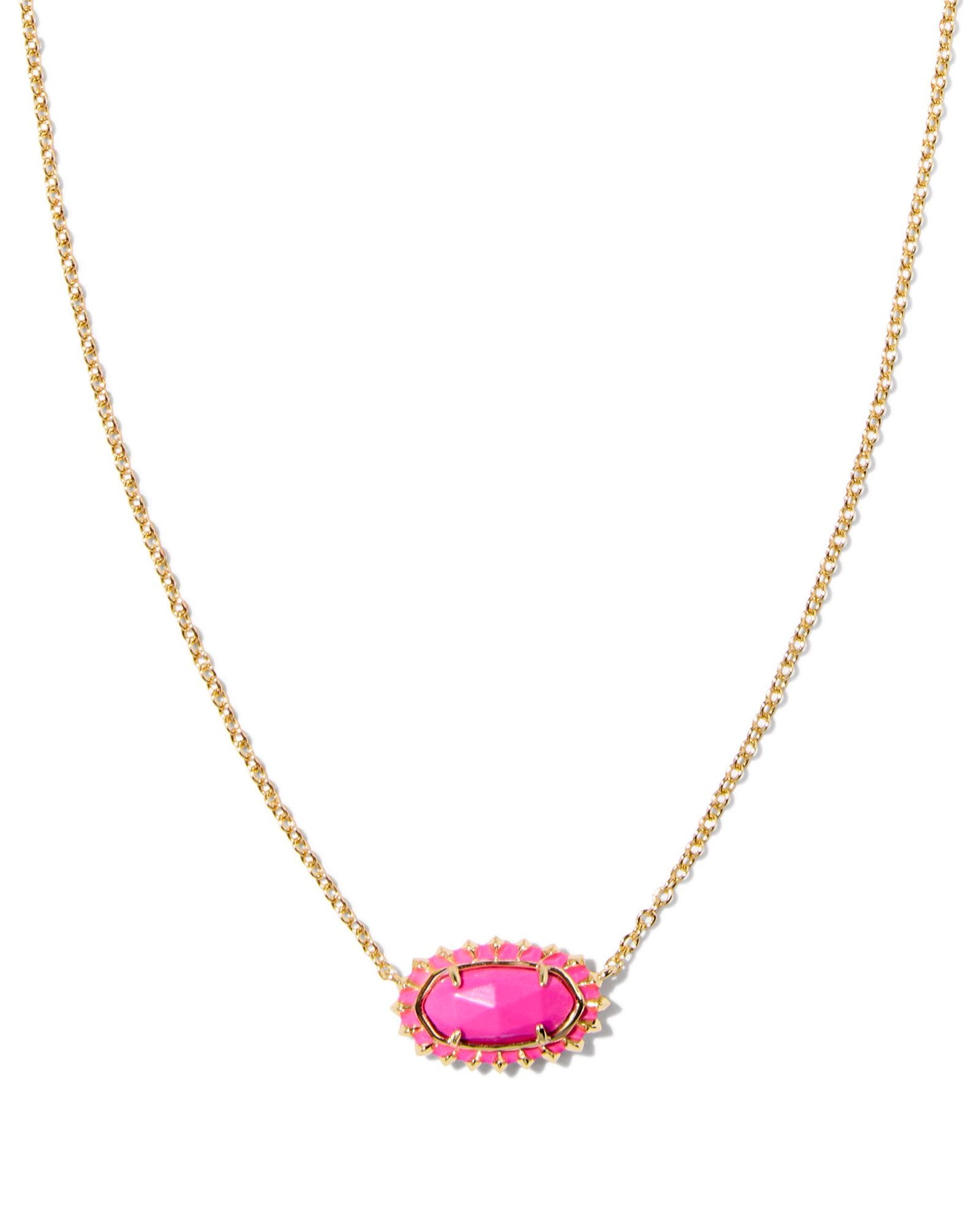 Kendra Scott Elisa Color Burst Frame Short Pendant Necklace