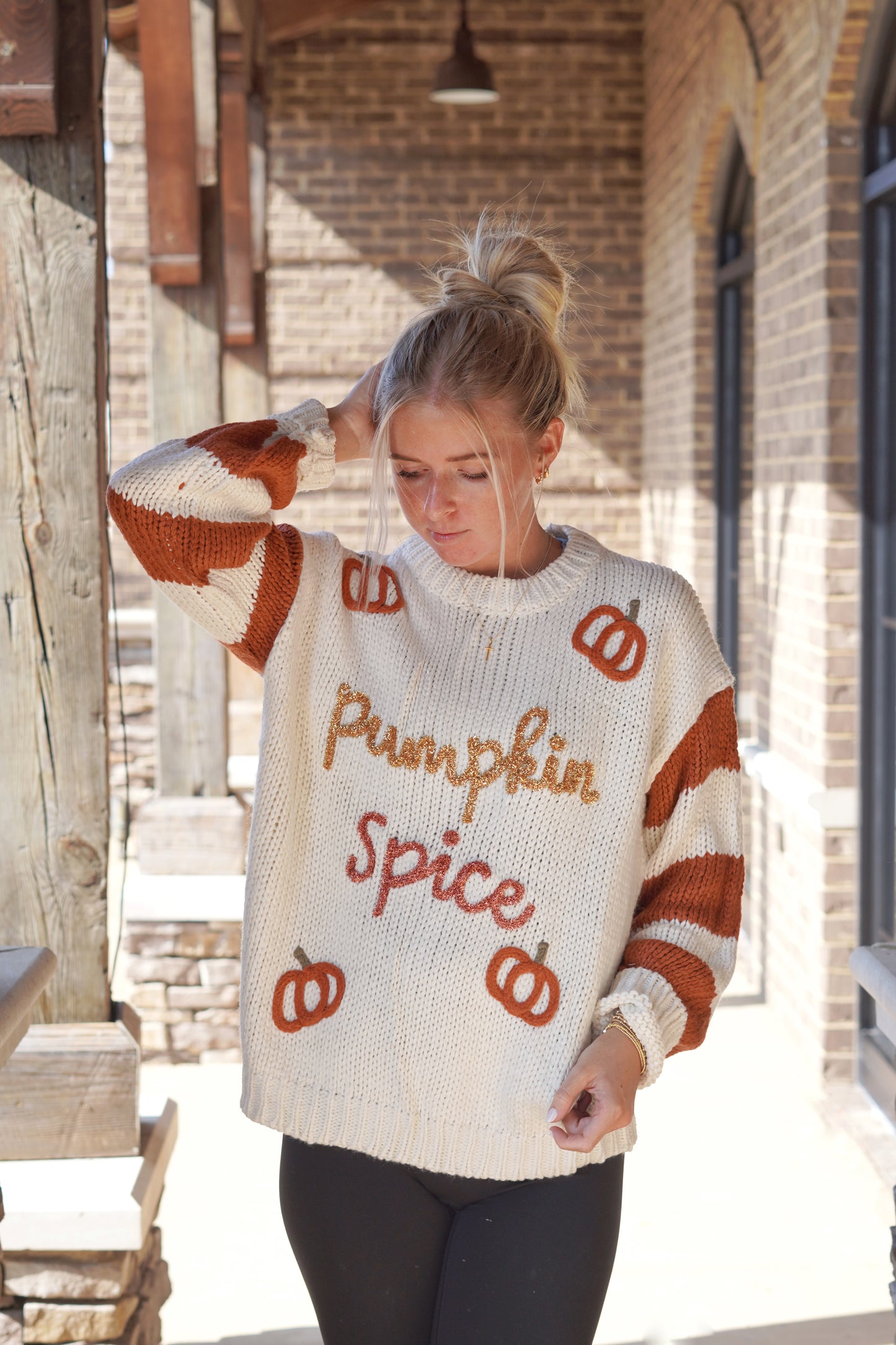 Pumpkin Spice Stripe Sweater