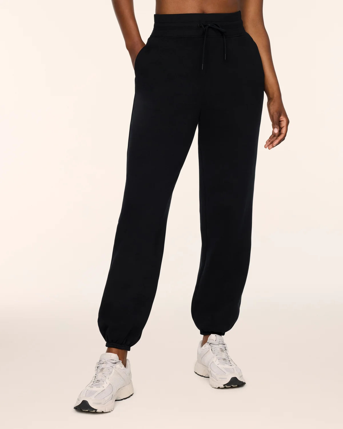 Spanx Boostup Cotton Fleece Jogger Very Black