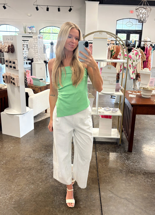 Vibrant Lime Strapless Top