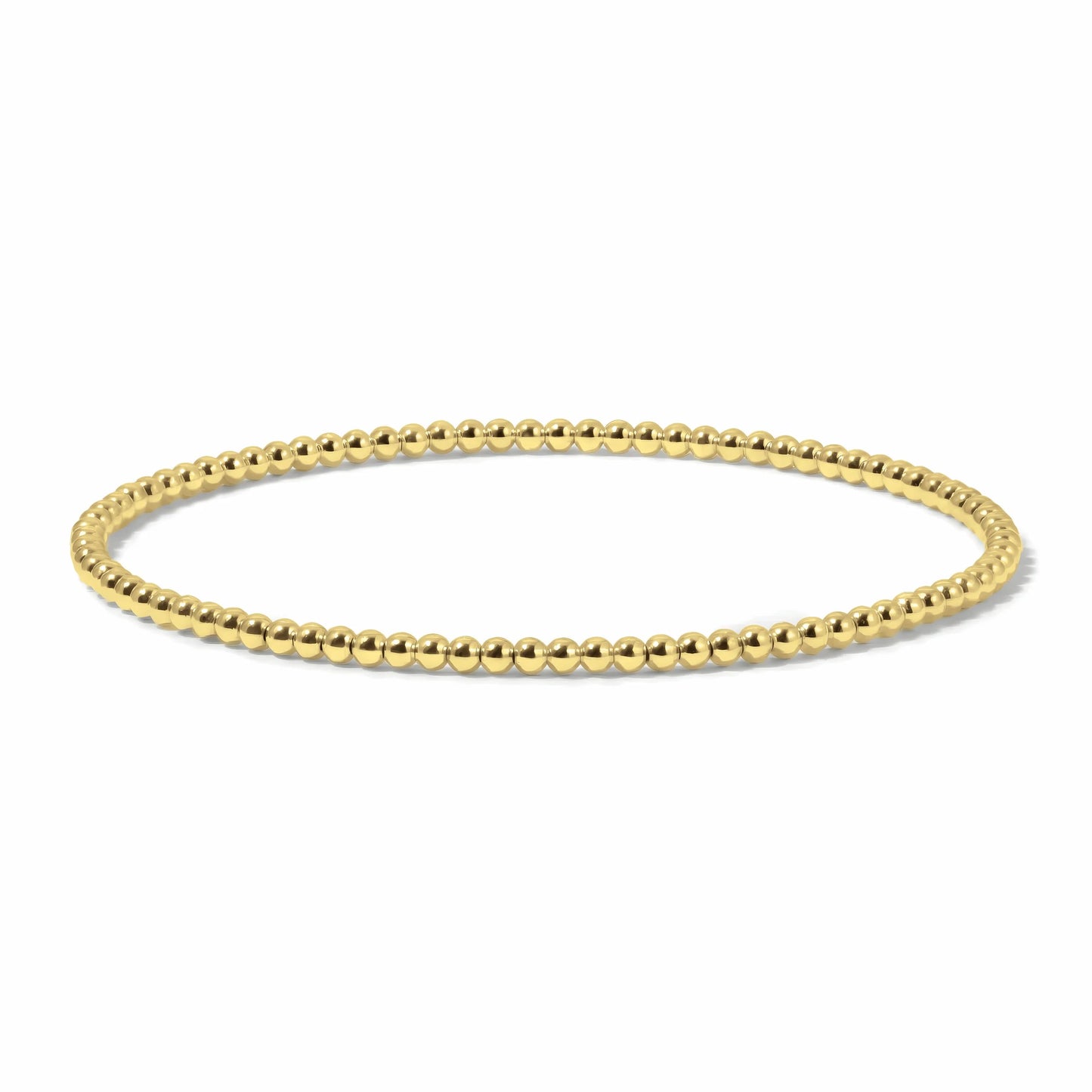 2.5mm Gold Round Beaded Bracelet