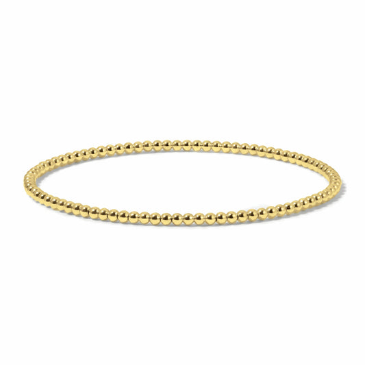 2.5mm Gold Round Beaded Bracelet