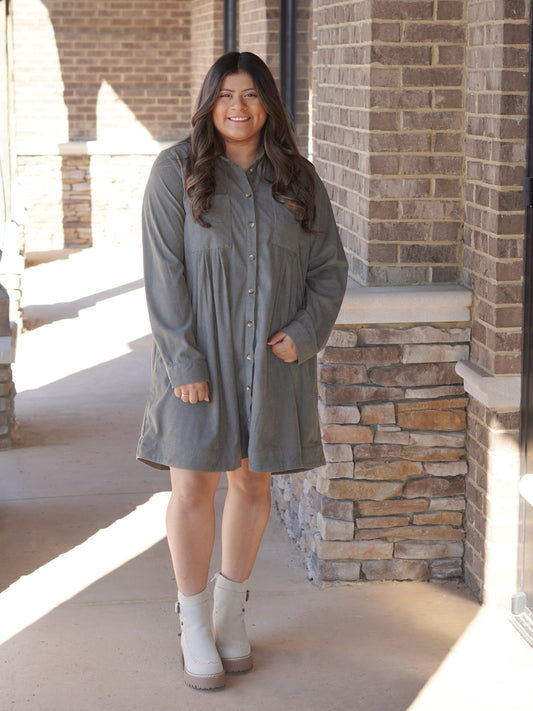 Penny Collared Corduroy Dress