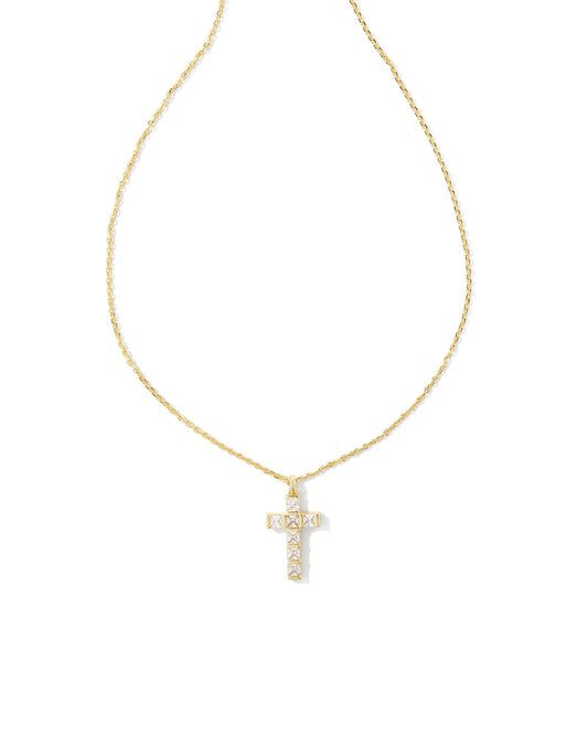 A meaningful symbol gets a touch of glam in the Gracie Gold Cross Short Pendant Necklace in White Crystal. Princess cut crystals are arranged in a sparkling cross shape and paired with a dainty chain. Sweet and full of shine, add this pendant to your everyday style rotation as a reminder of what matters to you most.