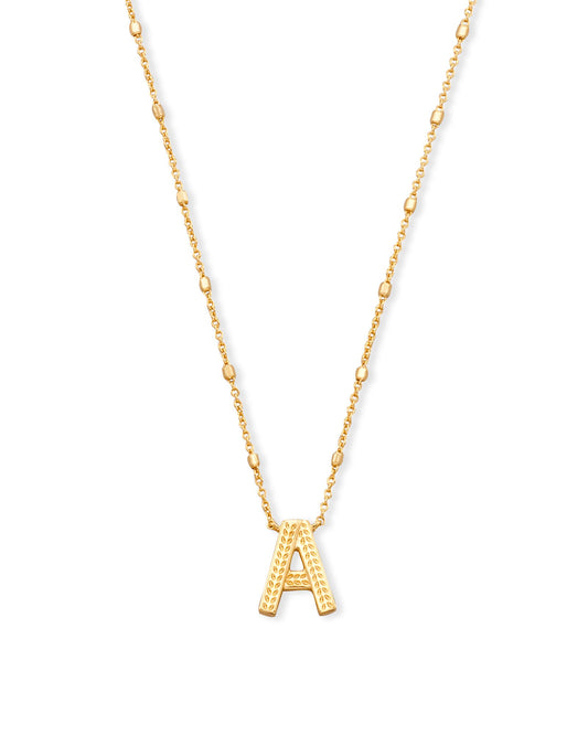 Gold Satellite Chain with lobster closure with initial A