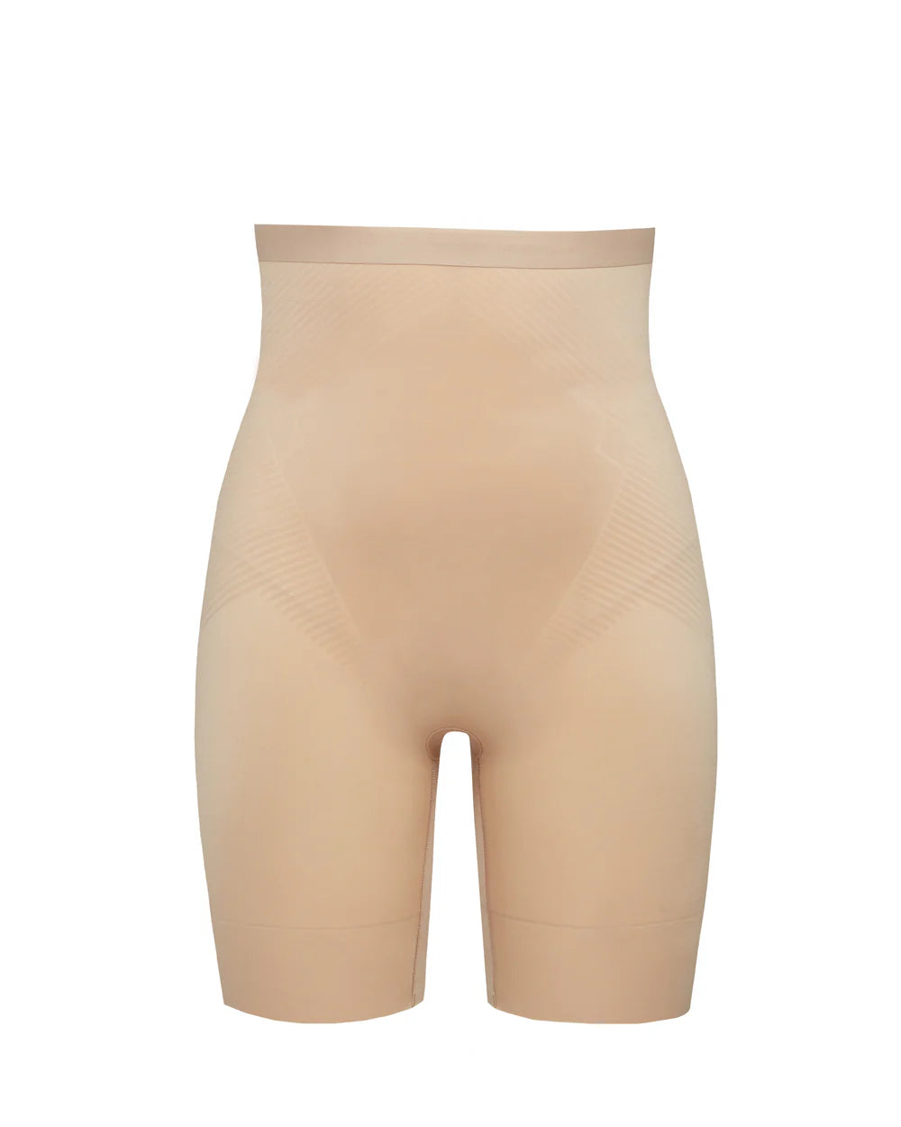 high waisted champagne beige colored shape wear shorts