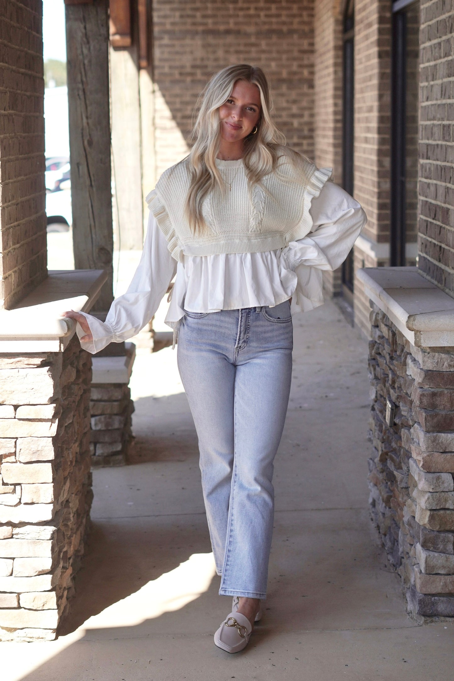 Falling For You Knitted Blouse