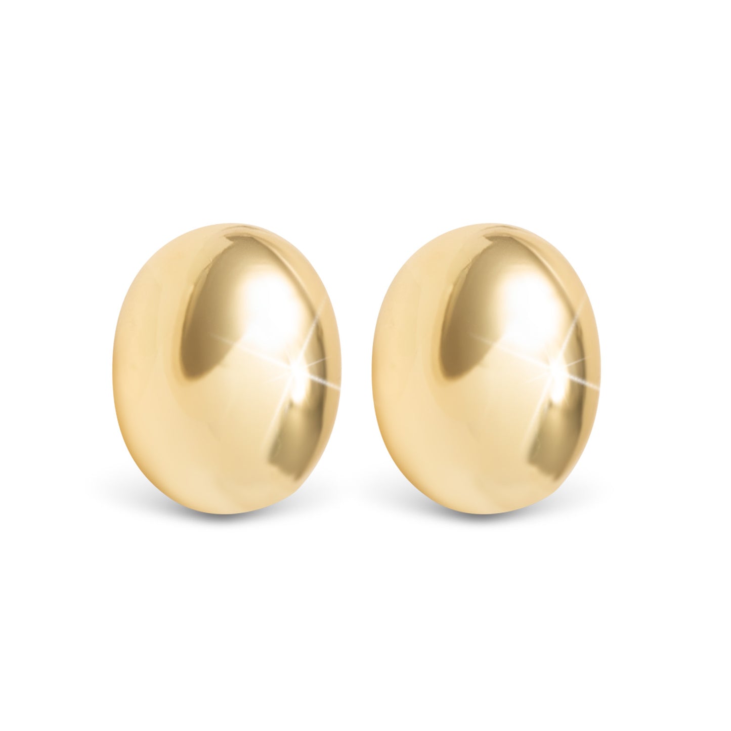 Vivian Polished Stud Earrings Gold