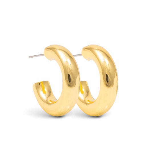 Kate Polished Huggie Gold