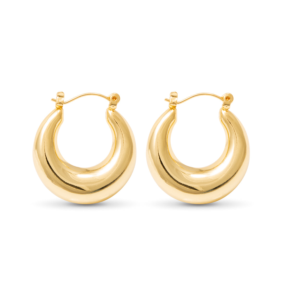 Bella Polished Bold Hoop Gold