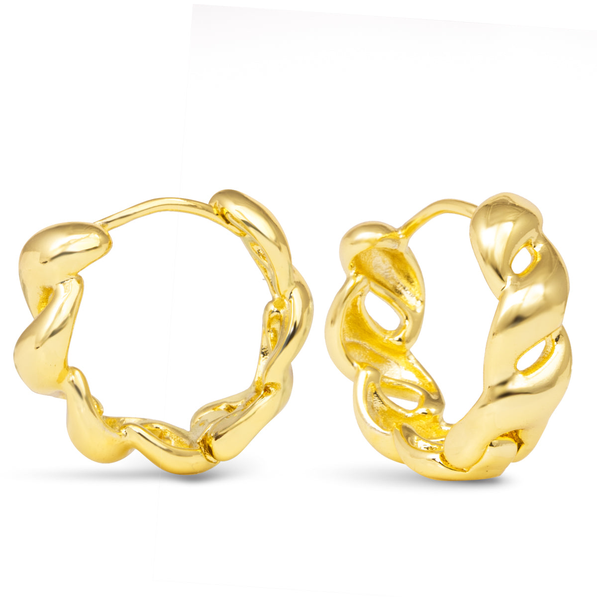 Emerson Polished Twist Small Hoop Gold