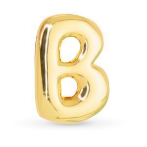 Amanda Blue Initial Necklace Charm, Gold, Initial "B"
