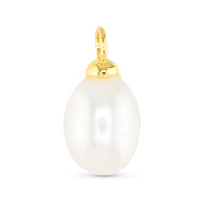 gold pearl drop charm 