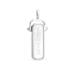 Silver MOP Love Pendant Charm
