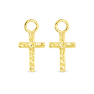 Gold Cross Earring Charm