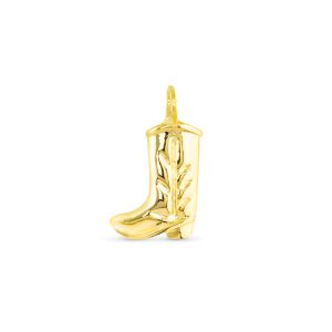 gold cowboy boot charm