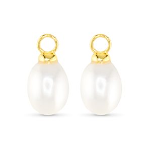 Gold Pearl Drop Earring Charm