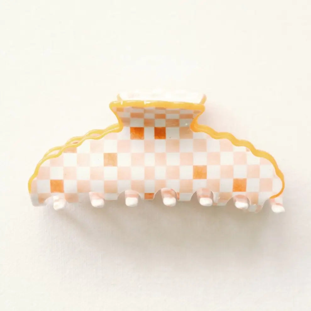 Orange Scalloped Clawclip